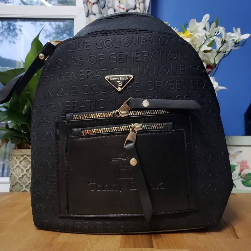 Vegan Leather Backpack, Black Leather Backpack